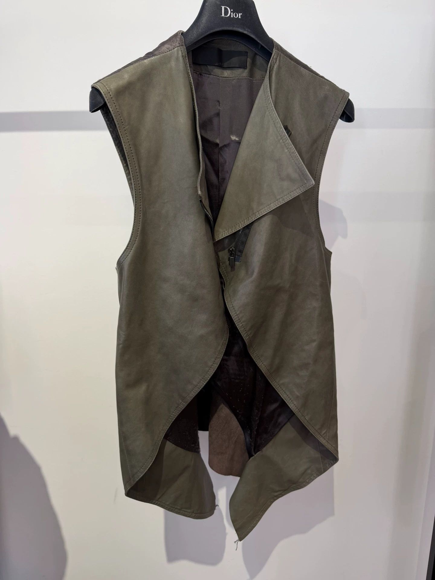 Haider Ackermann Haider Ackermann grey-green sheepskin vest Size M / US 6-8 / IT 42-44 - 1 Thumbnail
