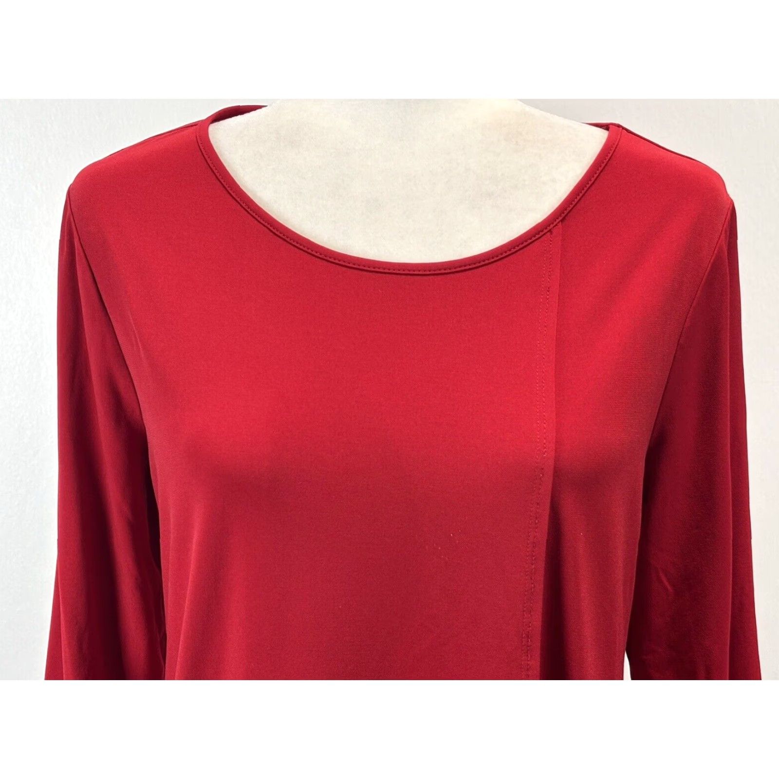 Vintage Chicos Red Tunic Top Shirt 3/4 Sleeves Women's Medium Casual Wear Size M / US 6-8 / IT 42-44 - 5 Thumbnail