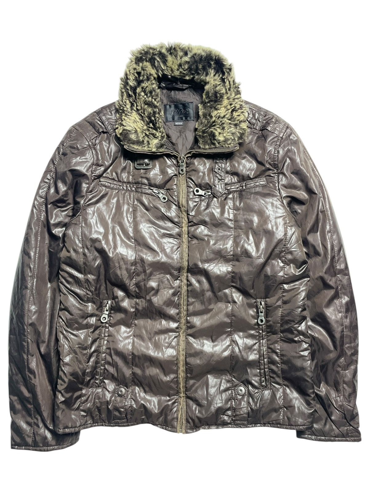 14th Addiction 2000’s Mossimo - Bikers Trim Fur Puffer Jacket Size US M / EU 48-50 / 2 - 1 Thumbnail