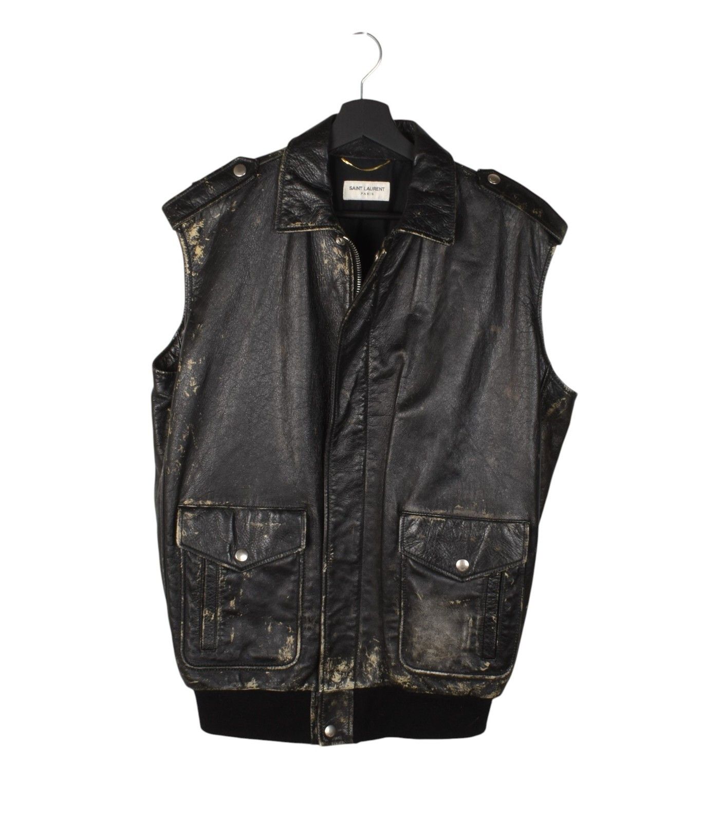 Saint Laurent Paris Saint Laurent Men Vest Leather Unisex Size L, S1426 Size US L / EU 52-54 / 3 - 1 Thumbnail