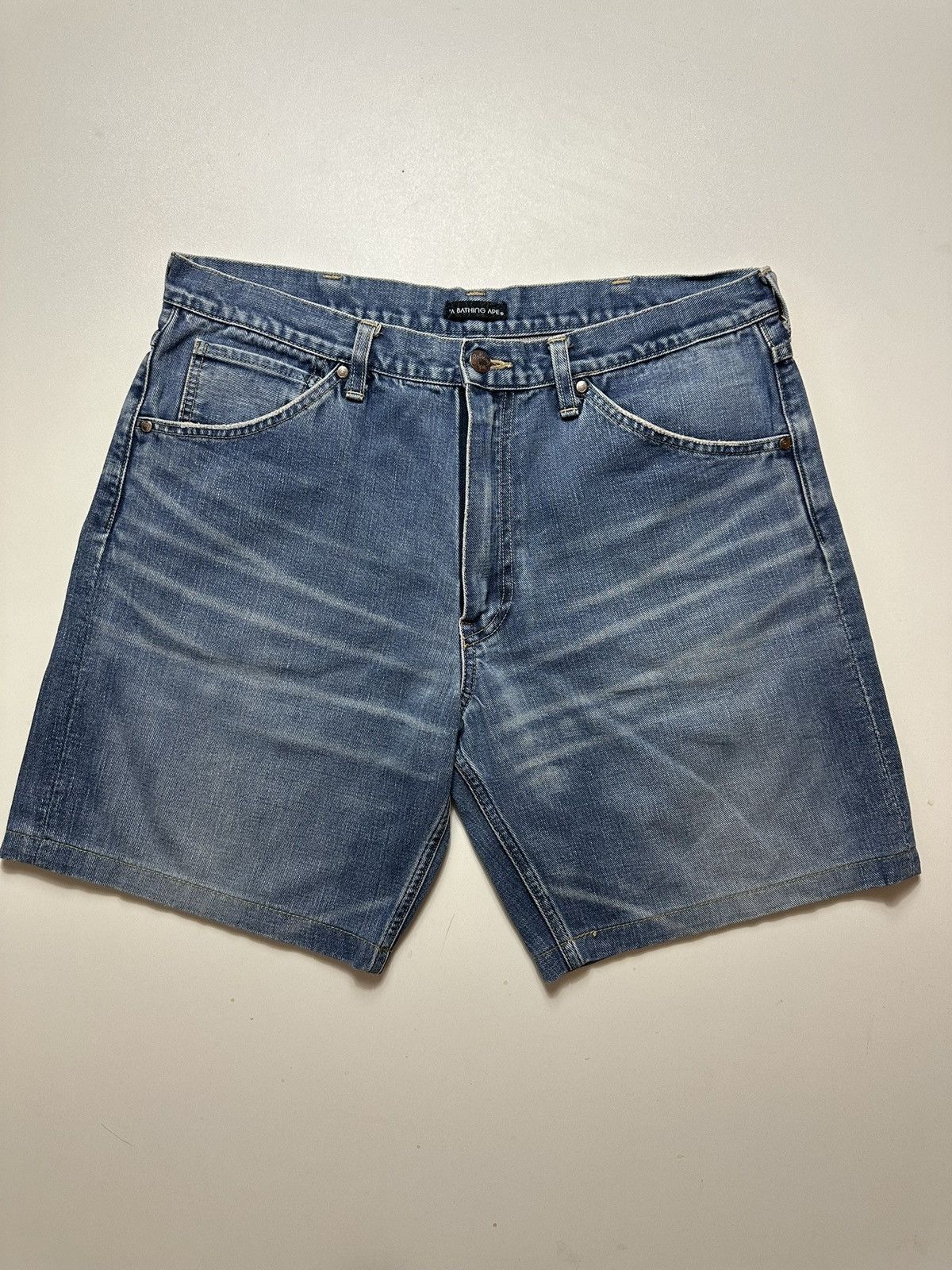 Bape Vintage Bape Head Selvedge Jorts Size US 36 / EU 52 - 5 Thumbnail