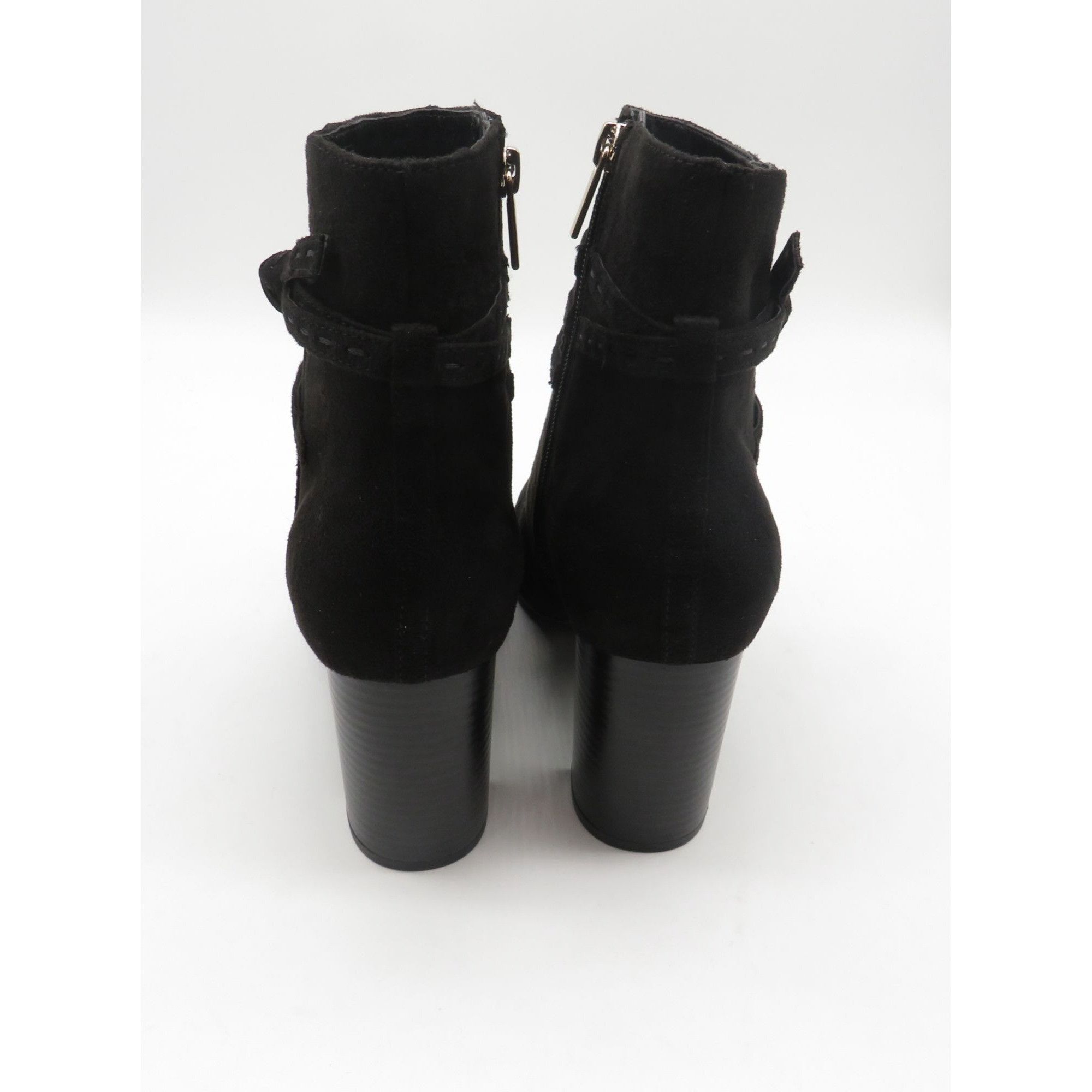 Other Bandolino Ocorn2 Black Suede Ankle Boots With Block Heel Siz Size US 11 / IT 41 - 6 Thumbnail