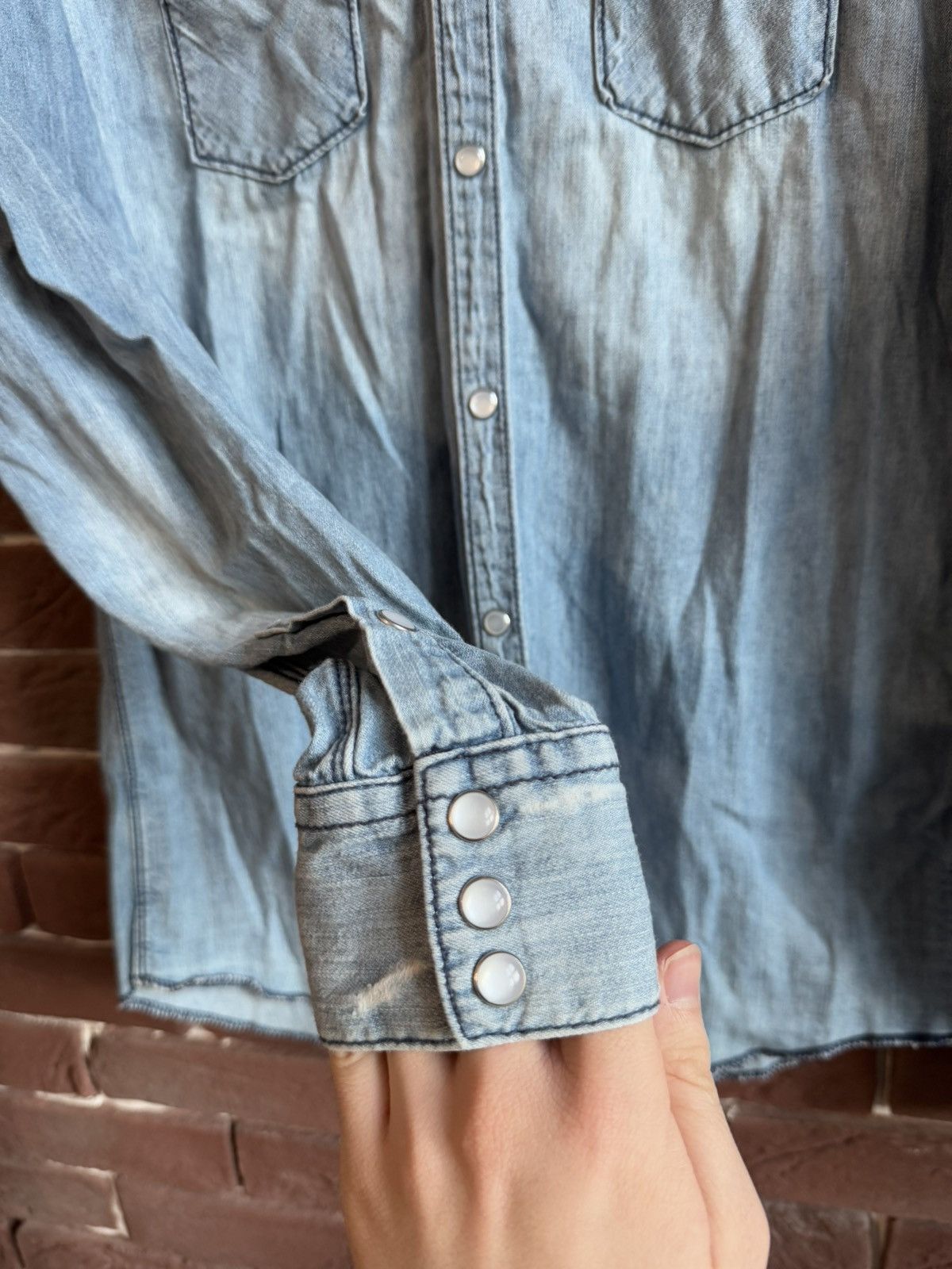 Acne Studios ACNE STUDIOS Western Denim Button-Up Shirt Small 46 Navy Size US S / EU 44-46 / 1 - 7 Thumbnail