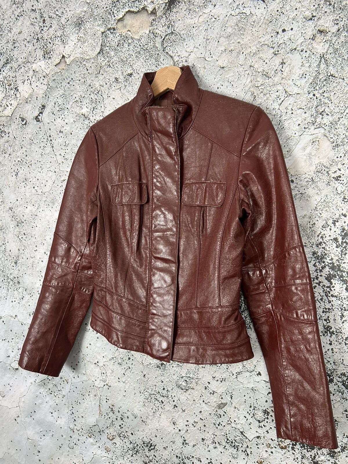 Genuine Leather Vintage Genuine Leather Avantgarde 90s Brown Jacket Size M / US 6-8 / IT 42-44 - 2 Thumbnail
