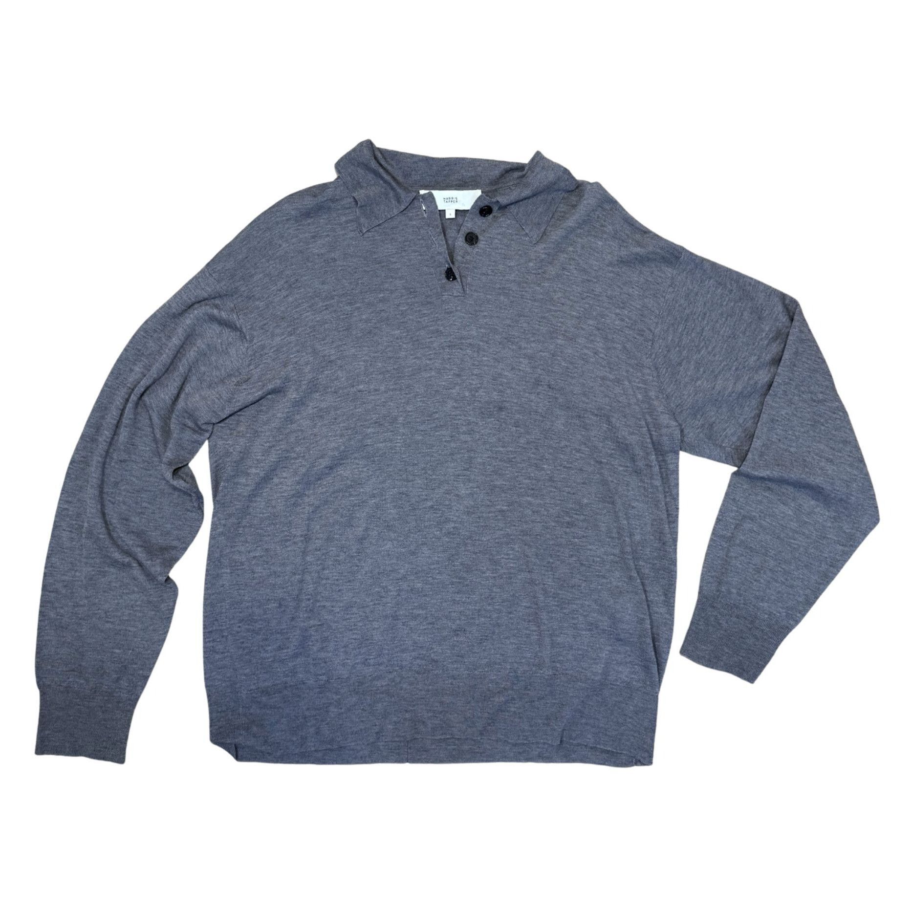 Other HARRIS TAPPER Long Sleeve Orwell Polo in Silk Wool EUC $399 Size S / US 4 / IT 40 - 2 Thumbnail