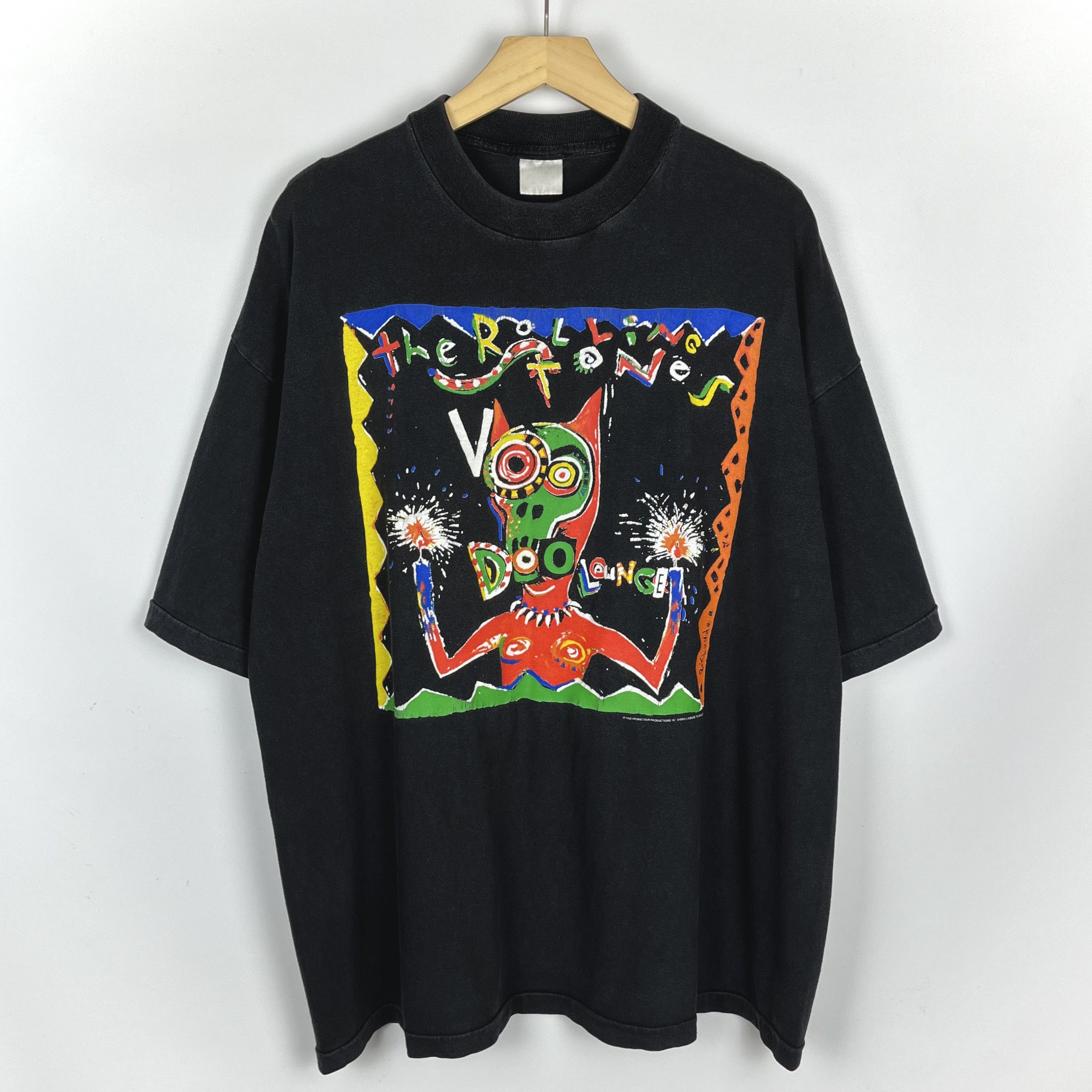 Band Tees Vintage Rolling Stones Voodoo Lounge Tour T Shirt 1995 Size US XL / EU 56 / 4 - 1 Thumbnail