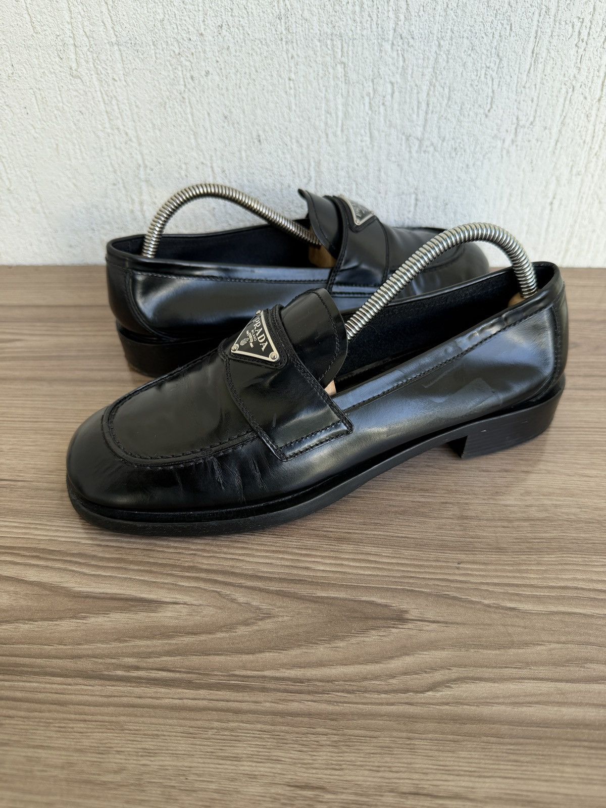 Prada ❤️🔥 brushed leather loafers Size US 9 / IT 39 - 10 Thumbnail