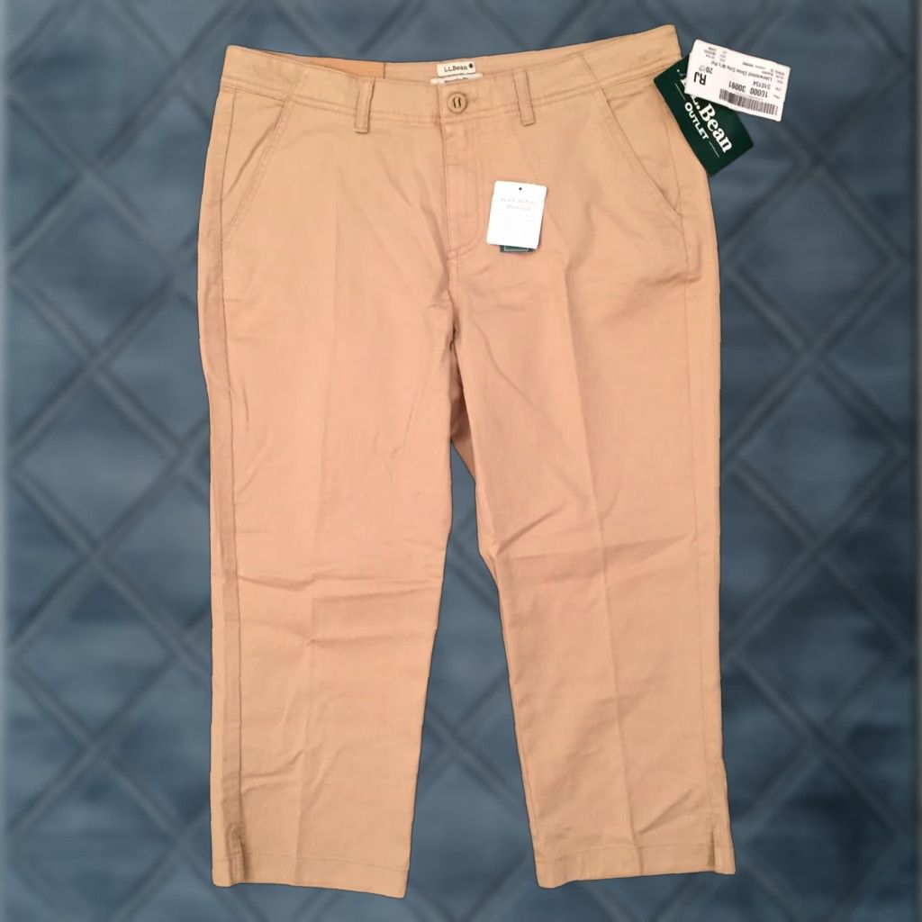 Vintage LL Bean Lakewashed Chino Pants Womens Size 12P Petite Cropped Beige New Size 34" / US 12 / IT 48 - 1 Thumbnail