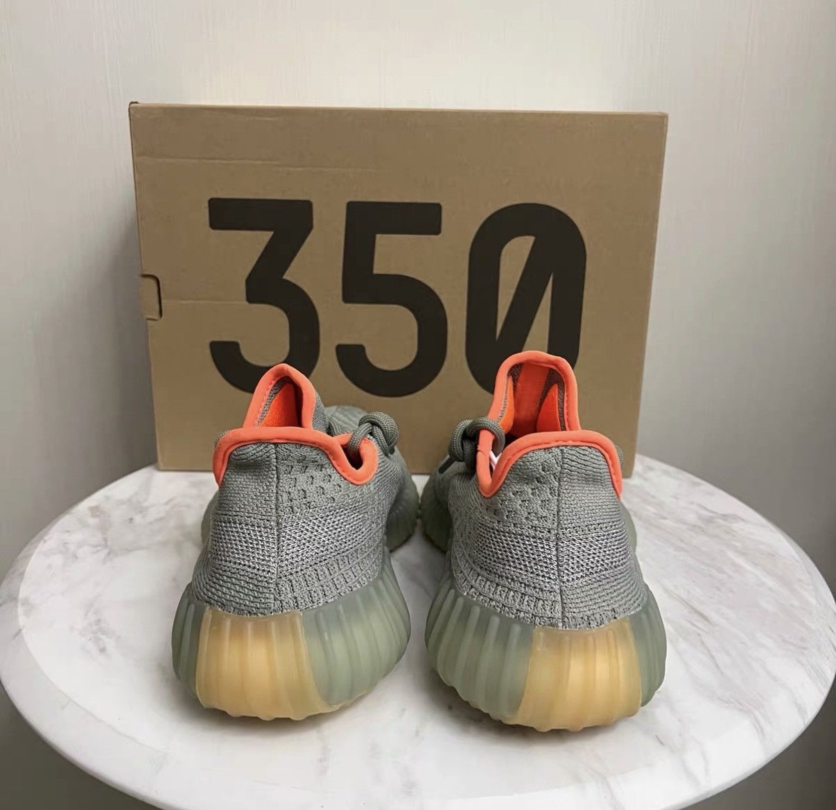 Yeezy Yeezy Boost 350 Sage Grey Orange J42 Size US 6.5 / EU 39-40 - 3 Thumbnail
