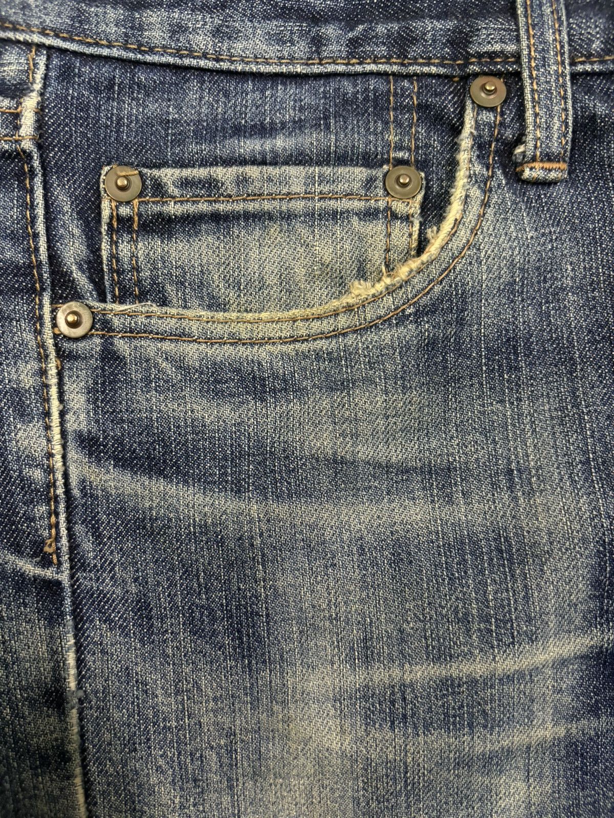 Tornado Mart Japanese Brand Kamikaze Attack Flare Distressed Jeans Size US 31 - 5 Thumbnail