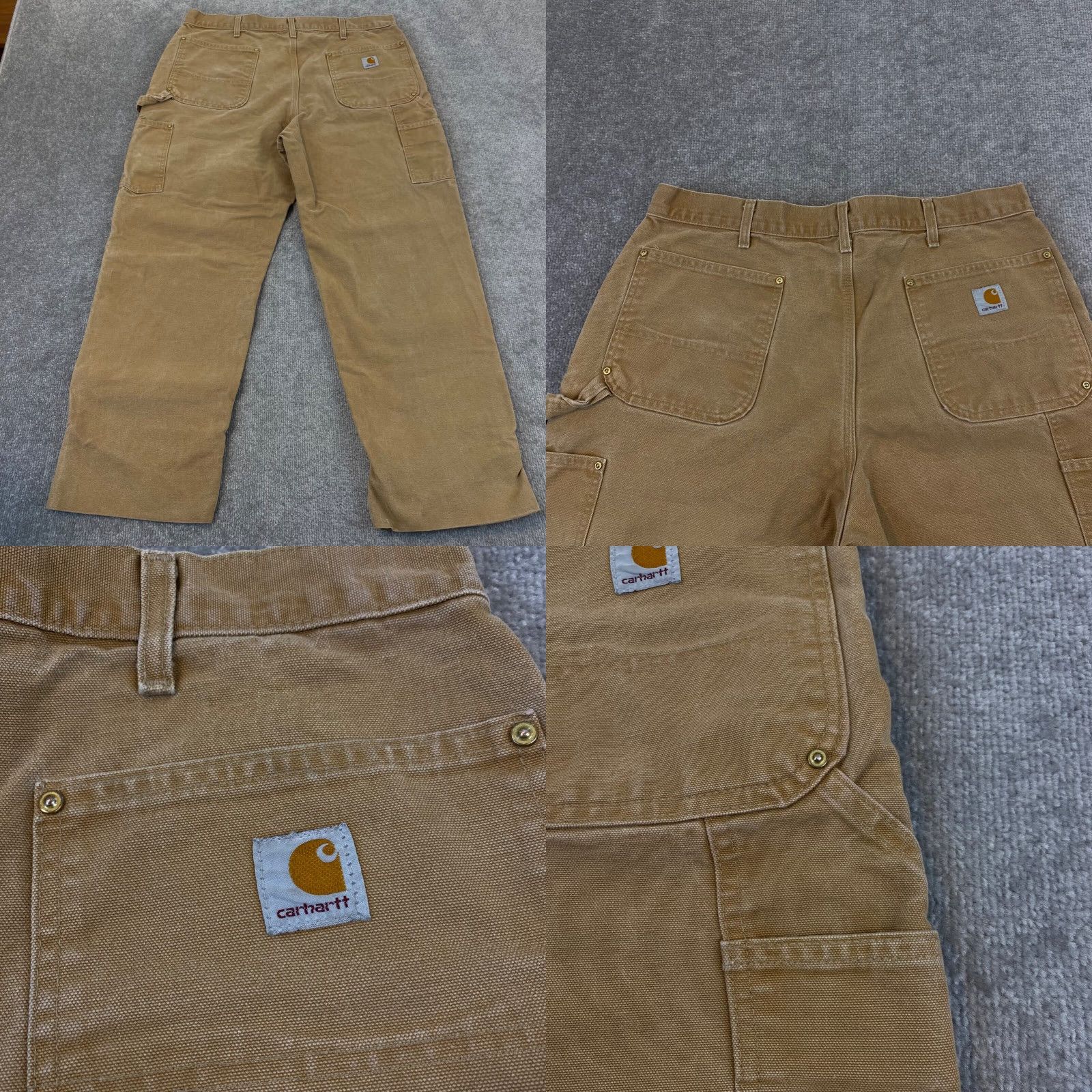 Carhartt Carhartt Duck Canvas Double Knee Work Dungaree Pants BRN Mens 38x28 Wear Size US 36 / EU 52 - 9 Thumbnail