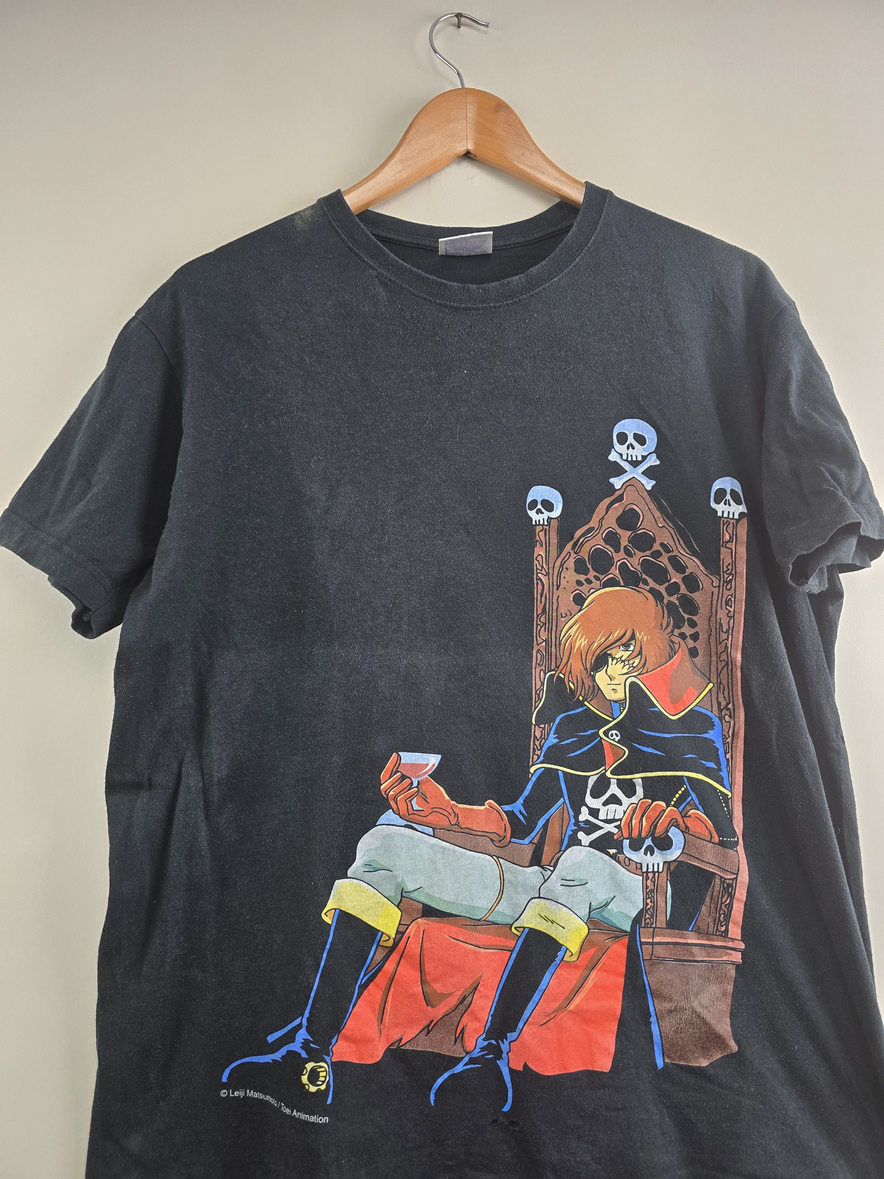 Anime × Vintage 2000 Captain Harlock Throne Anime Tee L 21.5" 27" Size US L / EU 52-54 / 3 - 2 Thumbnail