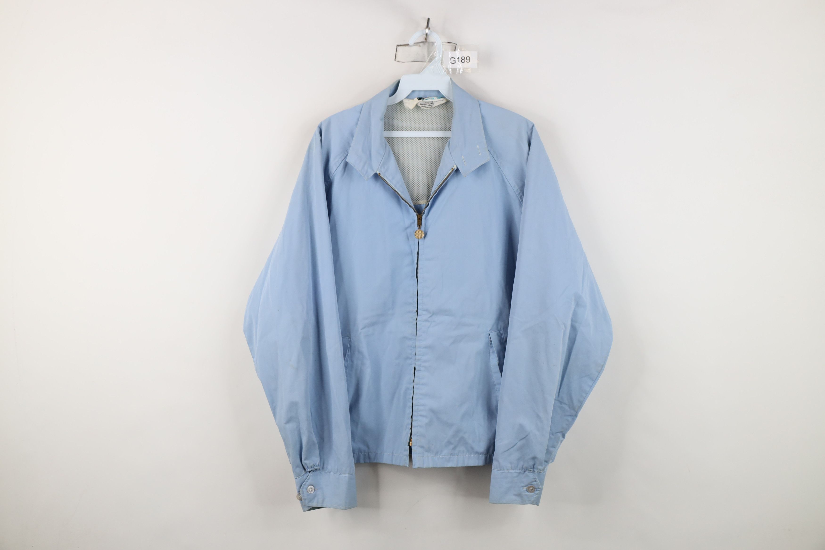 Vintage Vintage 70s Streetwear Racer Bomber Jacket Carolina Blue Size US XL / EU 56 / 4 - 1 Thumbnail