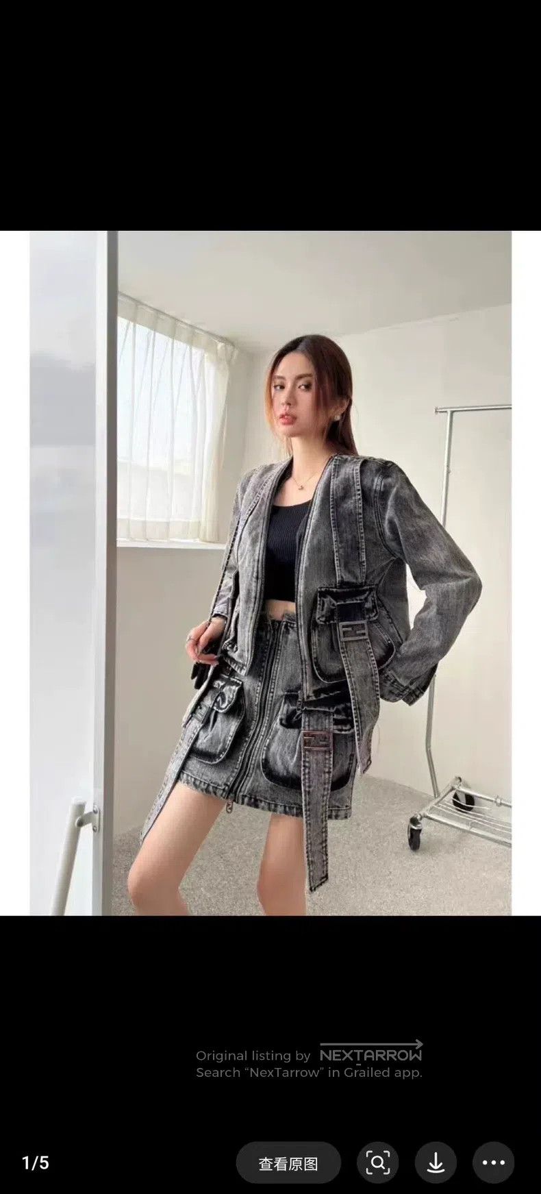 Fendi Fendi Washed Distressed Double Ribbon Denim Jacket Size XS / US 0-2 / IT 36-38 - 9 Thumbnail