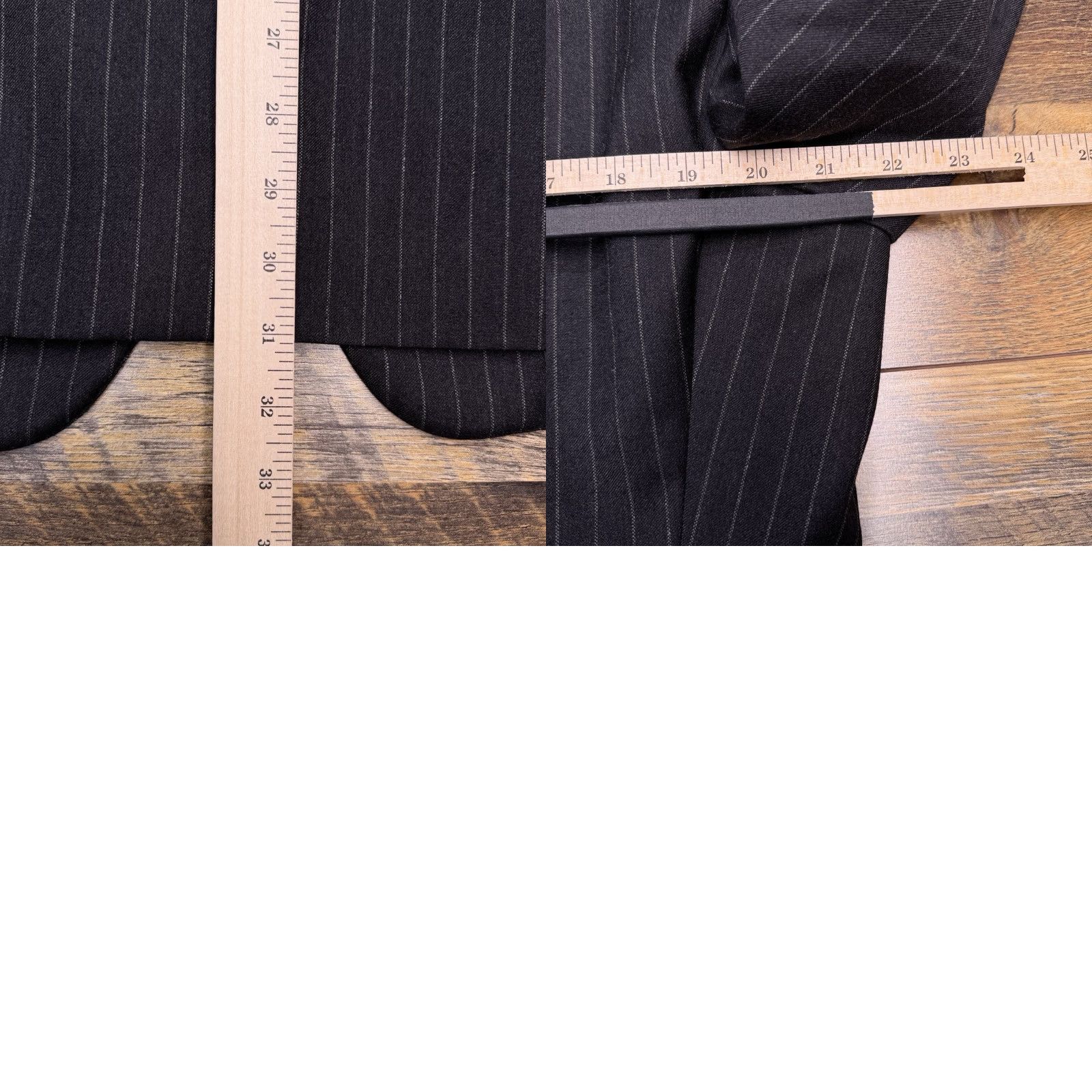 Brooks Brothers Brooks Brothers Blazer 42R Black Pinstripe Wool Cashmere Italy Jacket Single-Breasted 2-Button Notch Lapel Mens Dress Coat Size 42R - 10 Thumbnail