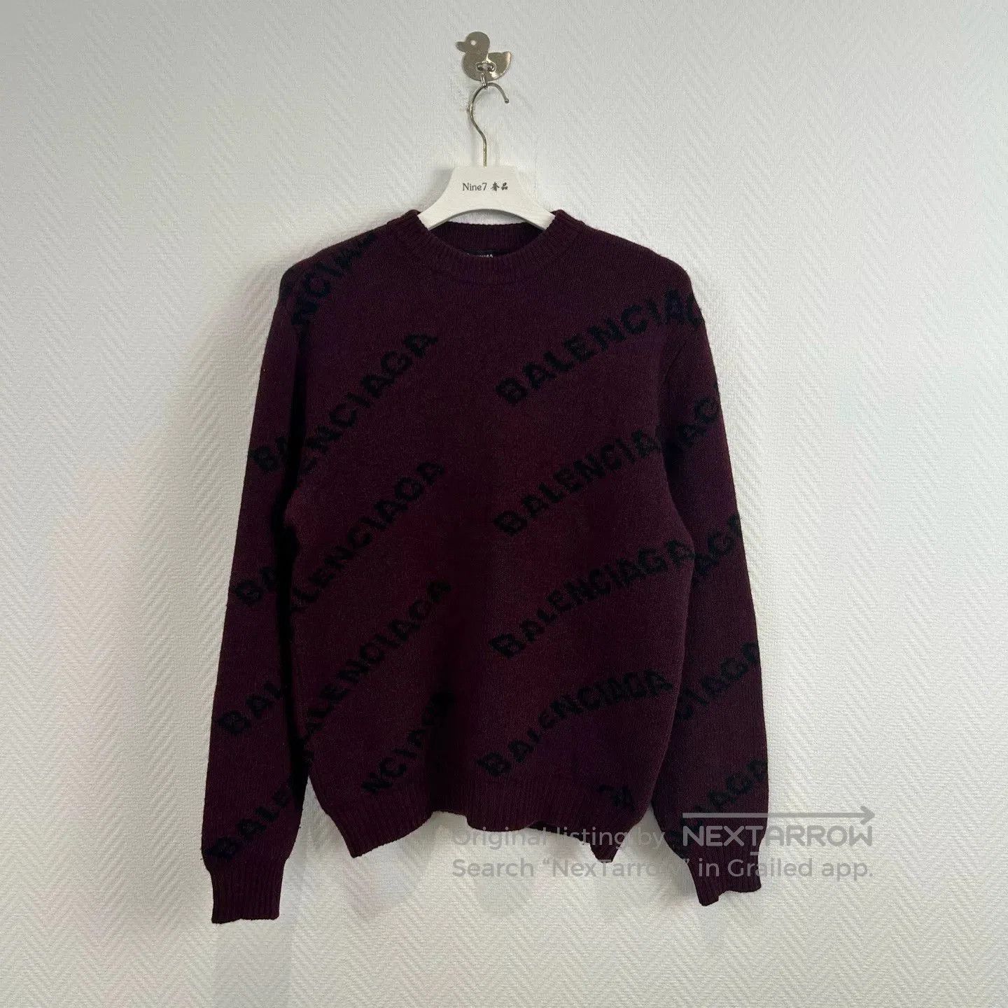 Balenciaga Balenciaga Logo Printed Knit Sweater. Size US S / EU 44-46 / 1 - 1 Thumbnail