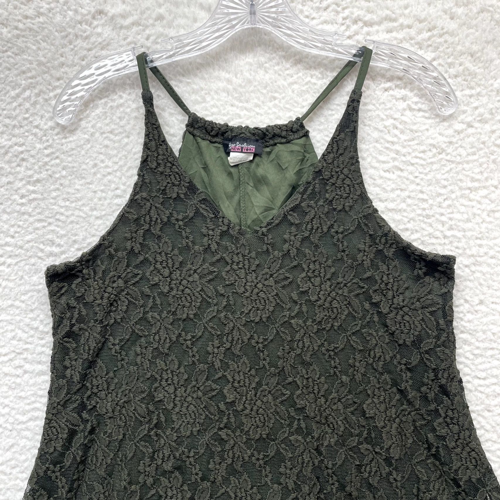Vintage VINTAGE Y2K Top Fashion of New York Grunge Lace Sleeveless Green L Women Top Regular Adult Womens Size L / US 10 / IT 46 - 3 Thumbnail