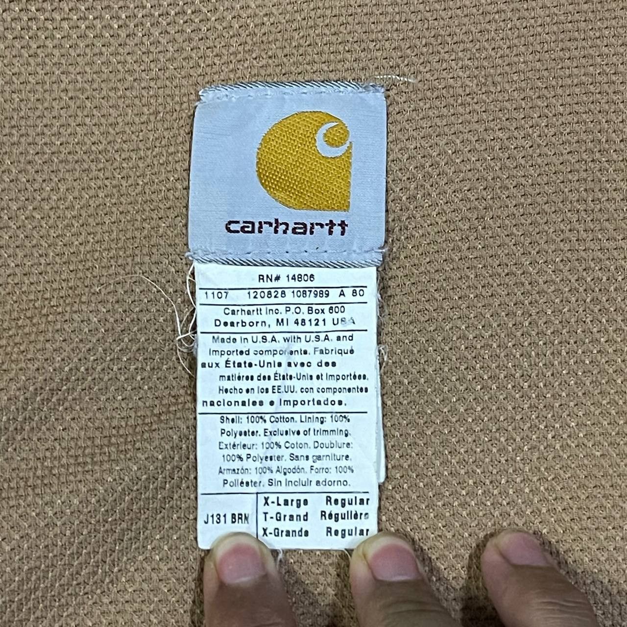Carhartt Vintage Carhartt J131 BRK Active Jacket Size US XL / EU 56 / 4 - 9 Thumbnail