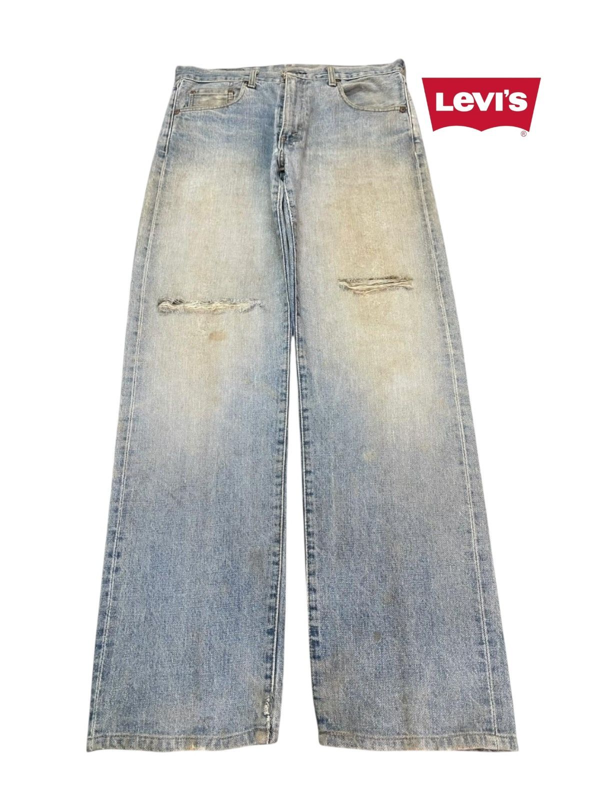 Levi's Vintage 80s Levis 502 Mud Wash Distressed Relaxed Straight Size US 33 - 1 Thumbnail