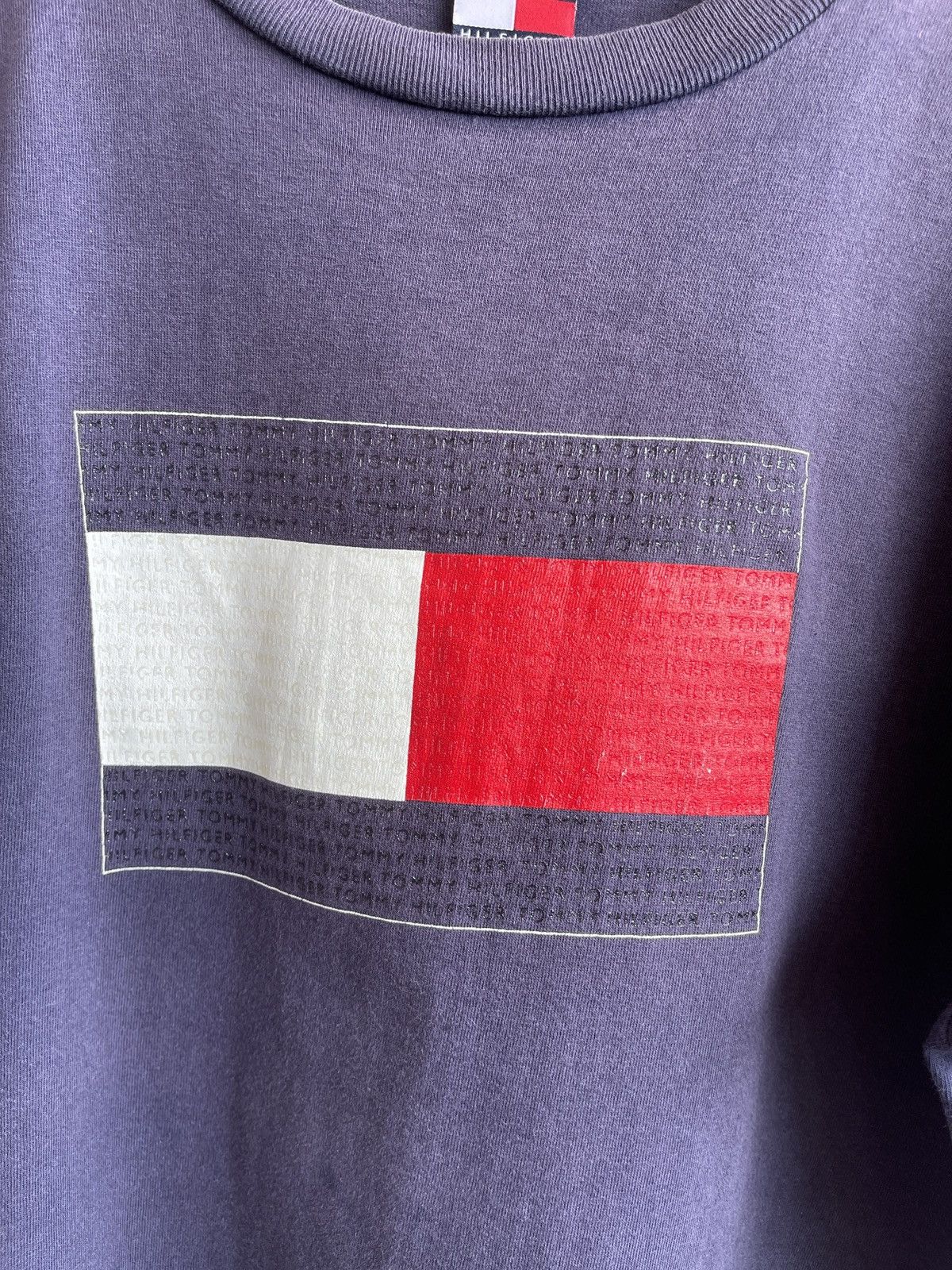 Tommy Hilfiger Vintage 90’s Sun Faded TOMMY HILFIGER Big logo Flag Tshirt Size US M / EU 48-50 / 2 - 7 Thumbnail