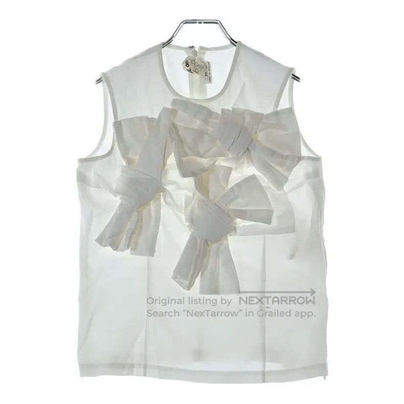 Comme Des Garcons White Retro Bow Vest