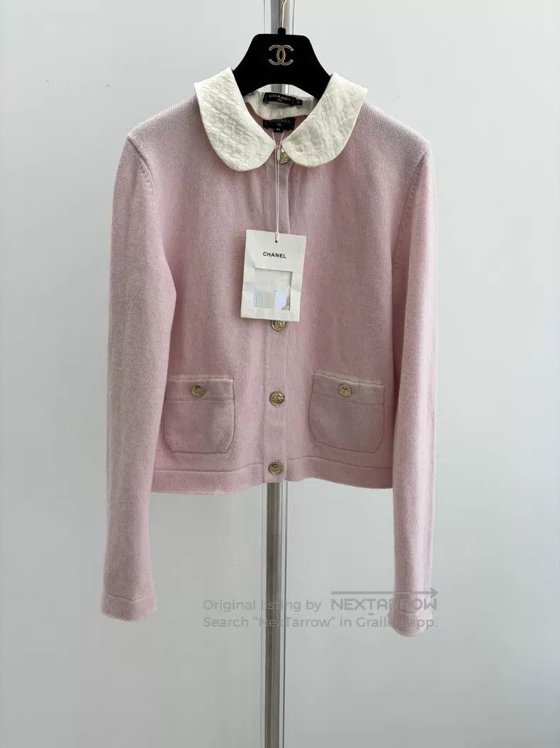 Chanel Chanel Pink doll collar cardigan coat Size XS / US 0-2 / IT 36-38 - 1 Thumbnail