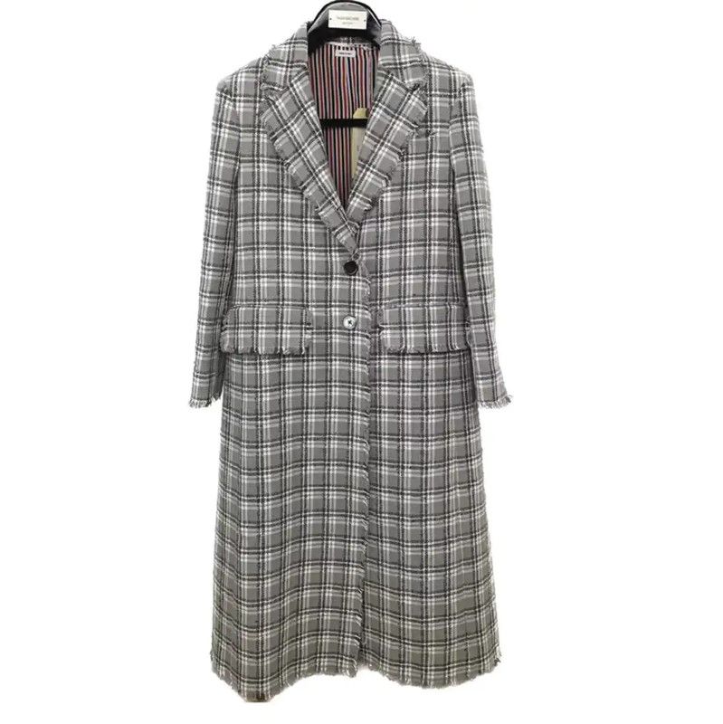 Thom Browne Thom Browne Gray Cotton Women’s Long Coat 0089 Size M / US 6-8 / IT 42-44 - 1 Thumbnail