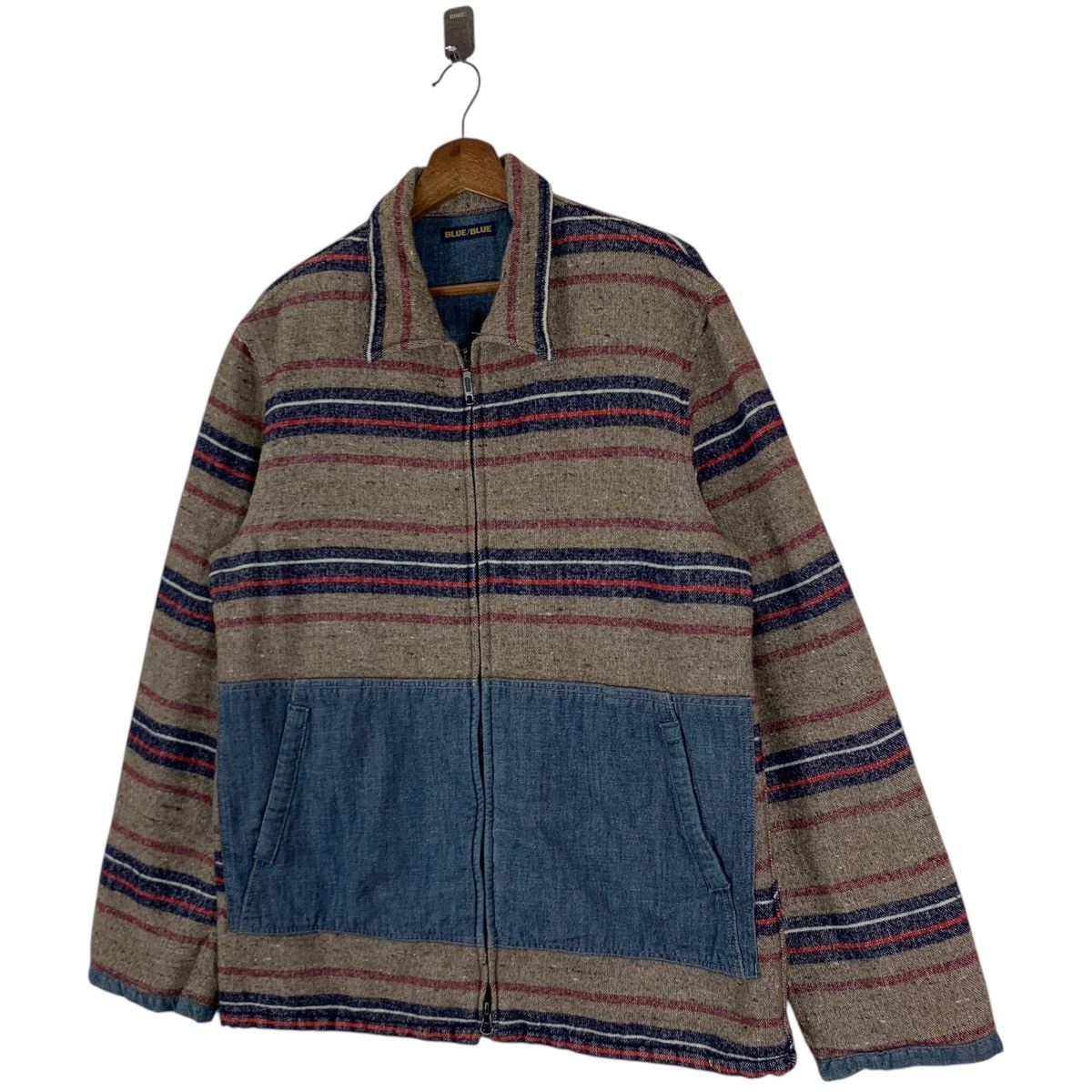 45rpm × Blue Blue Japan × Indigo VINTAGE BLUE BLUE JAPAN WOOL JACKET Size US L / EU 52-54 / 3 - 2 Thumbnail