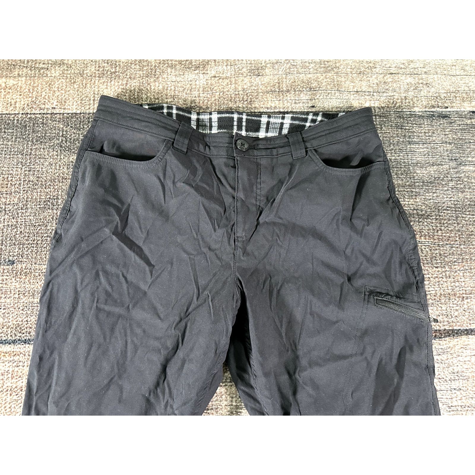 Eddie Bauer Eddie Bauer Womens Fleece Lined Black Pants Pockets Size 12 Size 34" / US 12 / IT 48 - 2 Thumbnail