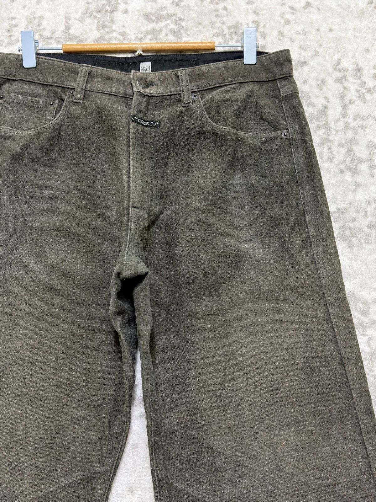 Marithe + Francois Girbaud Marithe Francois Girbaud Archive Green Wool Straight Loose Size US 31 - 5 Thumbnail