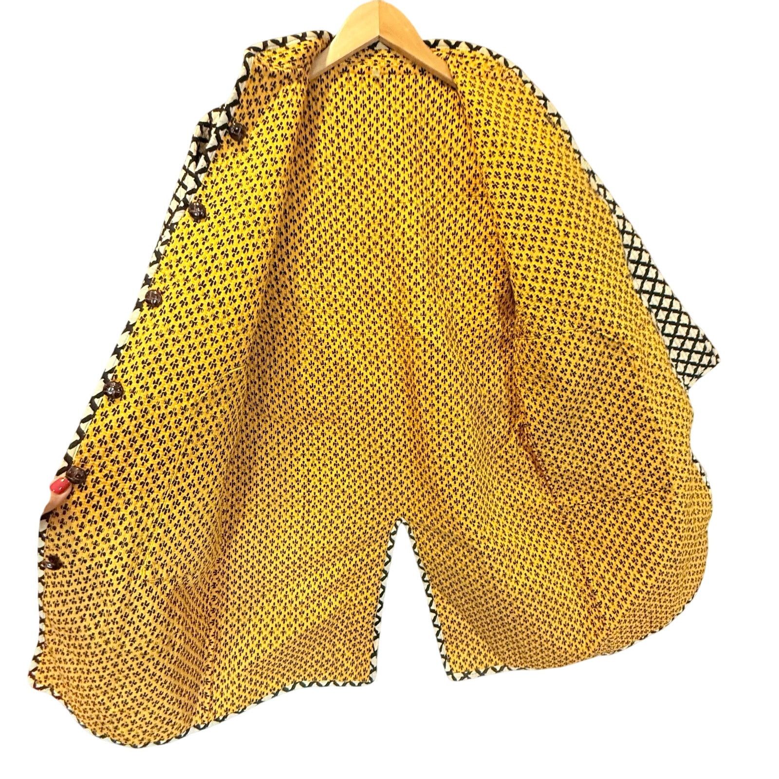 Other African Reversible Quilted Long Duster Overcoat Trench Coat Size M / US 6-8 / IT 42-44 - 5 Thumbnail