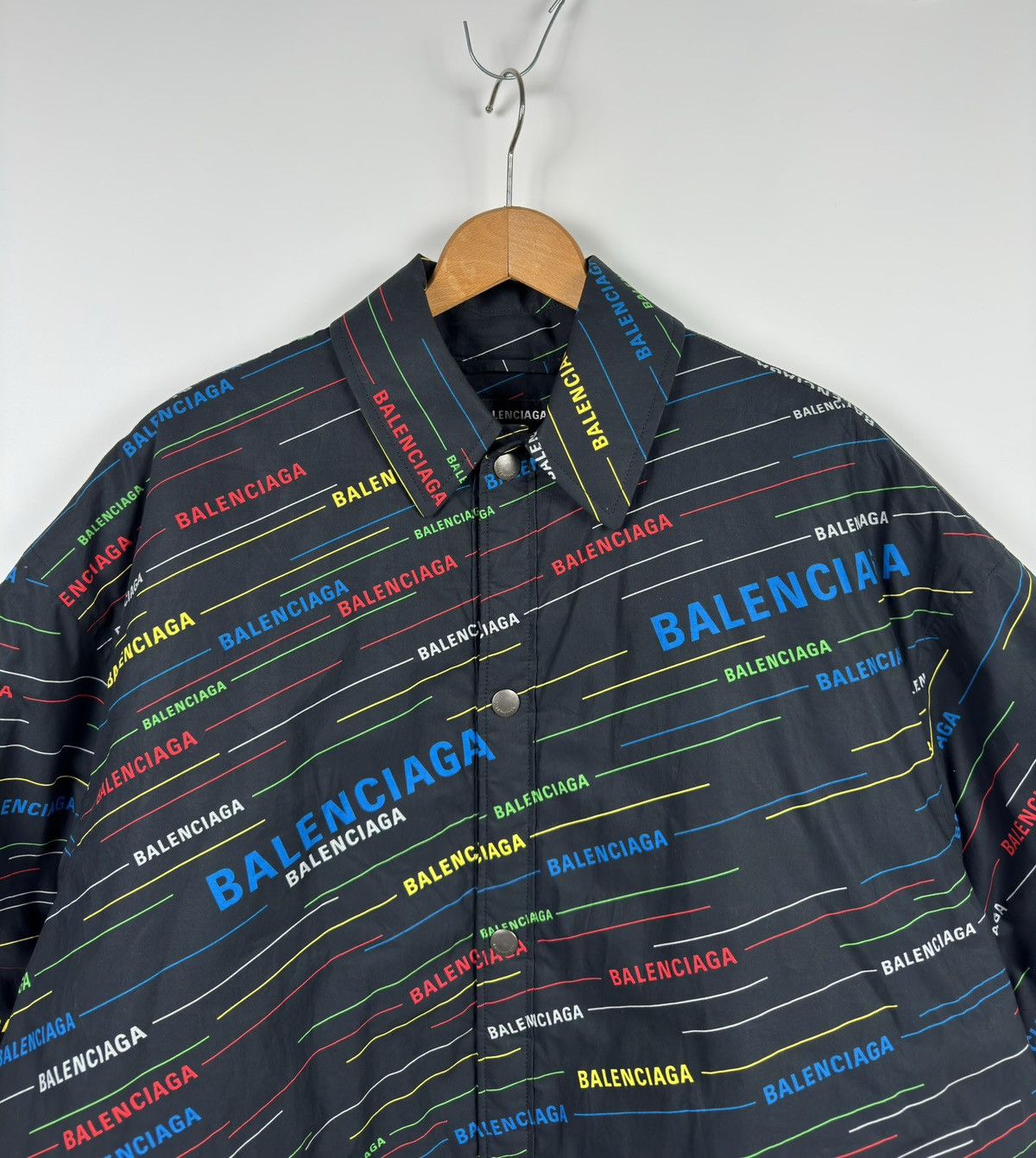 Balenciaga Balenciaga Rainbow Logo Padded Bottom OverShirt/Jacket Size US S / EU 44-46 / 1 - 2 Thumbnail