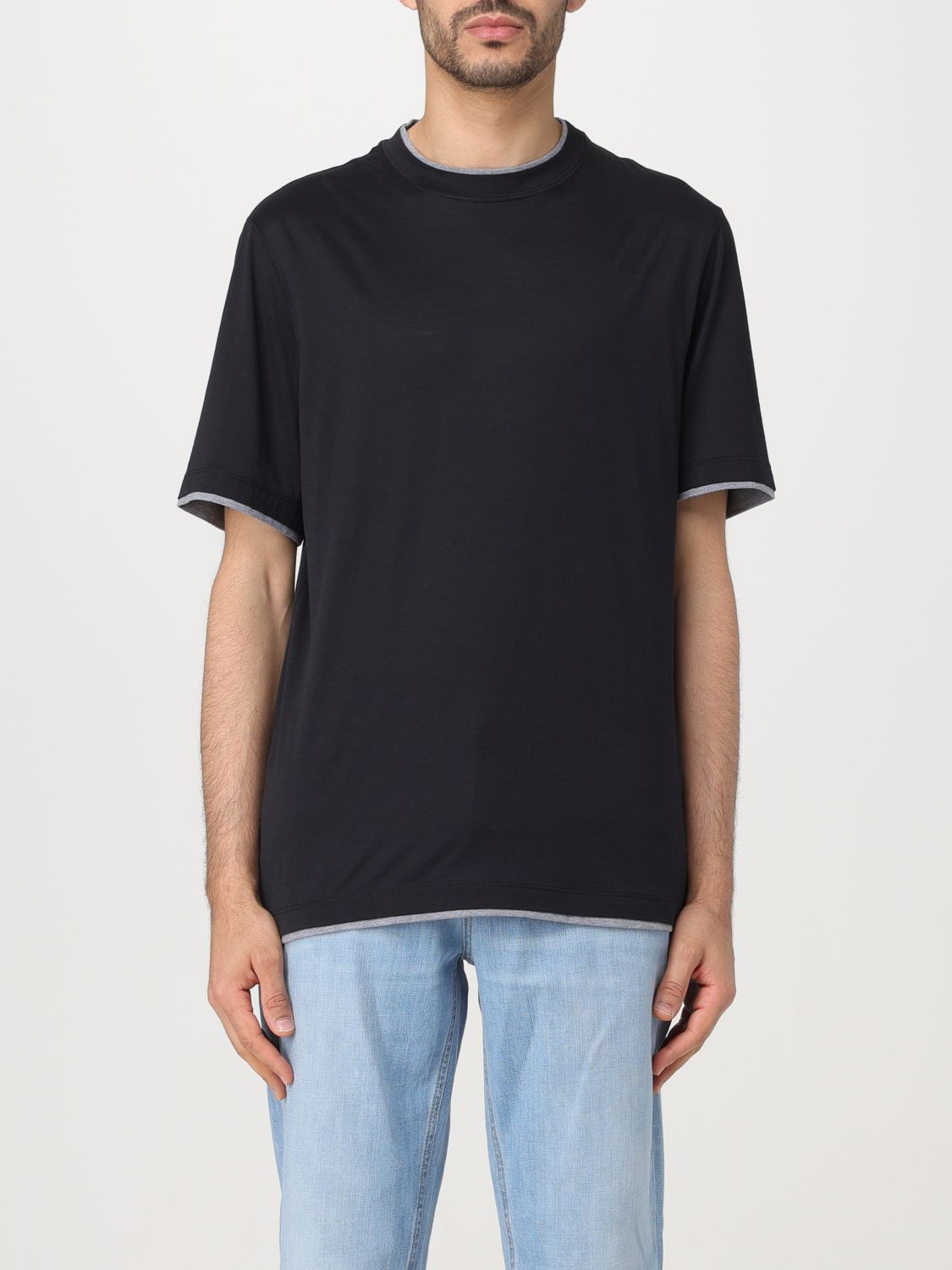 image of Brunello Cucinelli T-Shirt Men Black (Size Large)
