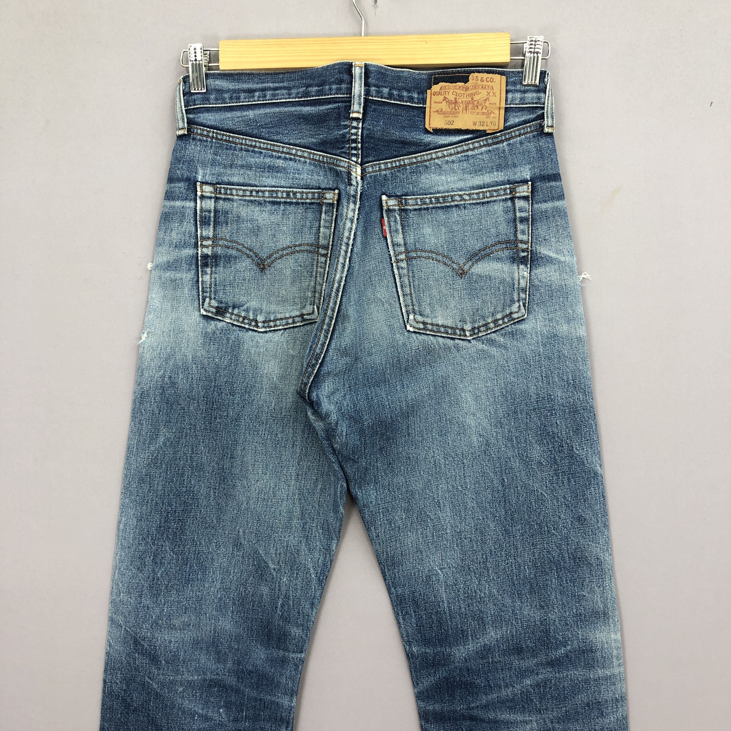 Levi's Vintage Levis 502xx Selvedge Jeans Levi's Distressed Denim Size US 30 / EU 46 - 4 Thumbnail