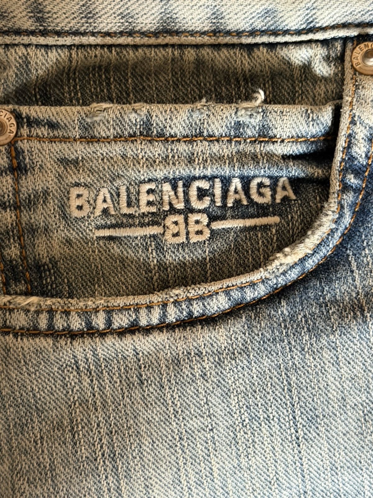 Balenciaga SS25 BALENCIAGA BAGGY DENIM INDIGO RINGS JEANS Size US 30 / EU 46 - 3 Thumbnail