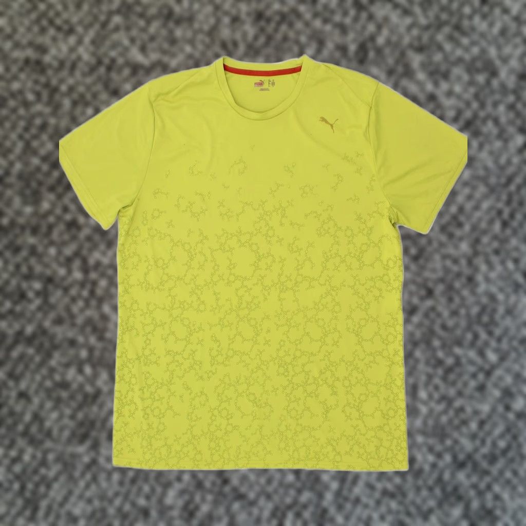 Puma PUMA Mens Abstract Pattern Graphic T-Shirt Top Medium Green Polyester AV14 Size US M / EU 48-50 / 2 - 1 Thumbnail