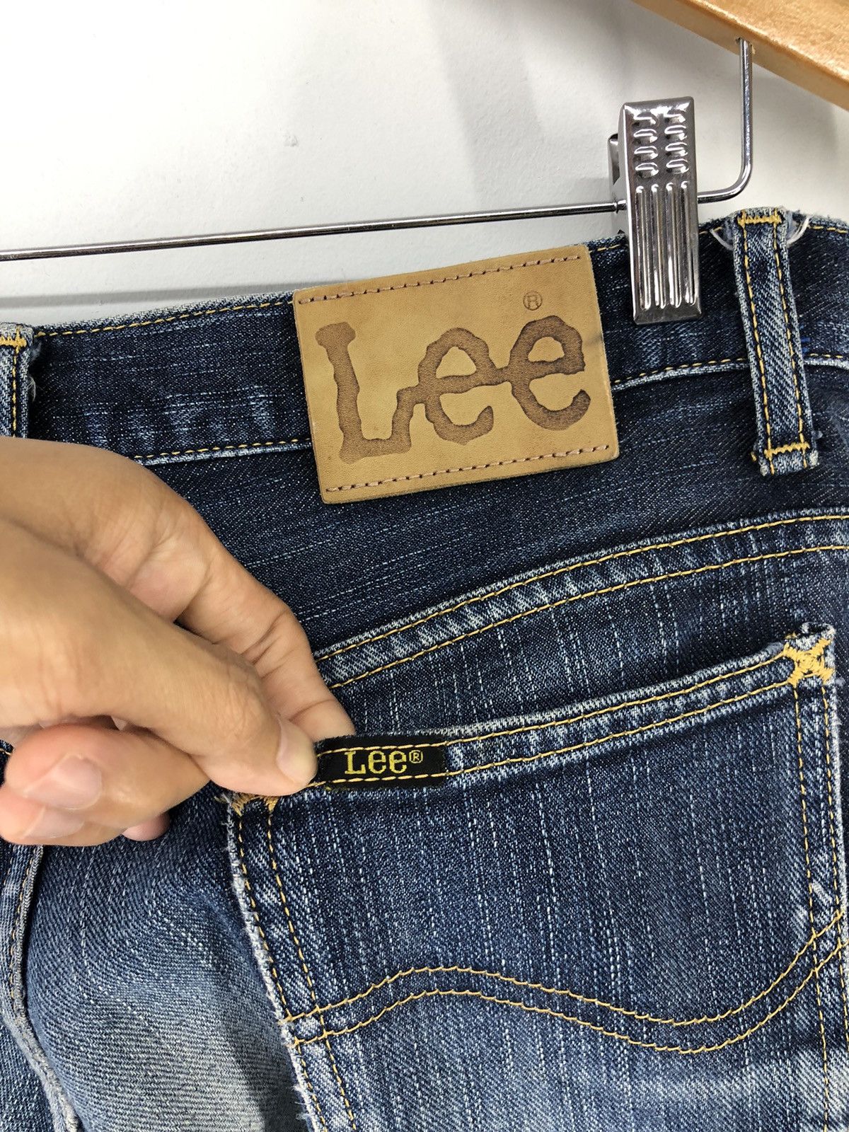 Lee Vintage Lee Rider Distressed Faded Blue Jeans Size US 31 - 15 Thumbnail