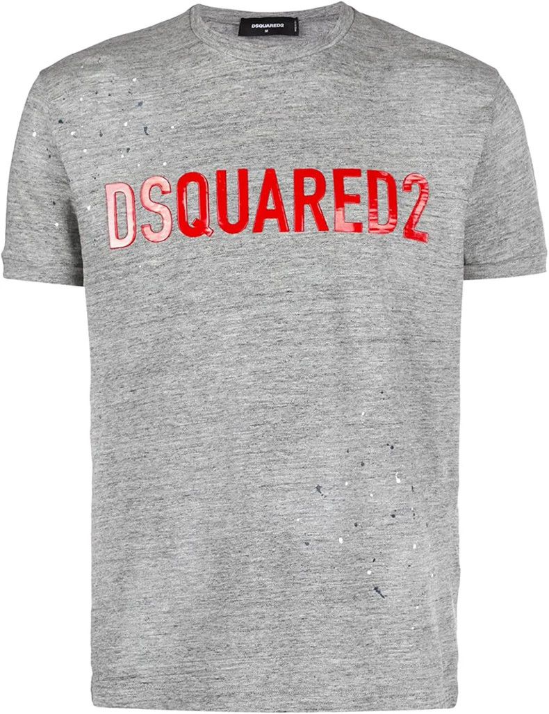 Dsquared2 DSQUARED2 Grey Short Sleeve Logo T-Shirt-yf Size US M / EU 48-50 / 2 - 1 Thumbnail
