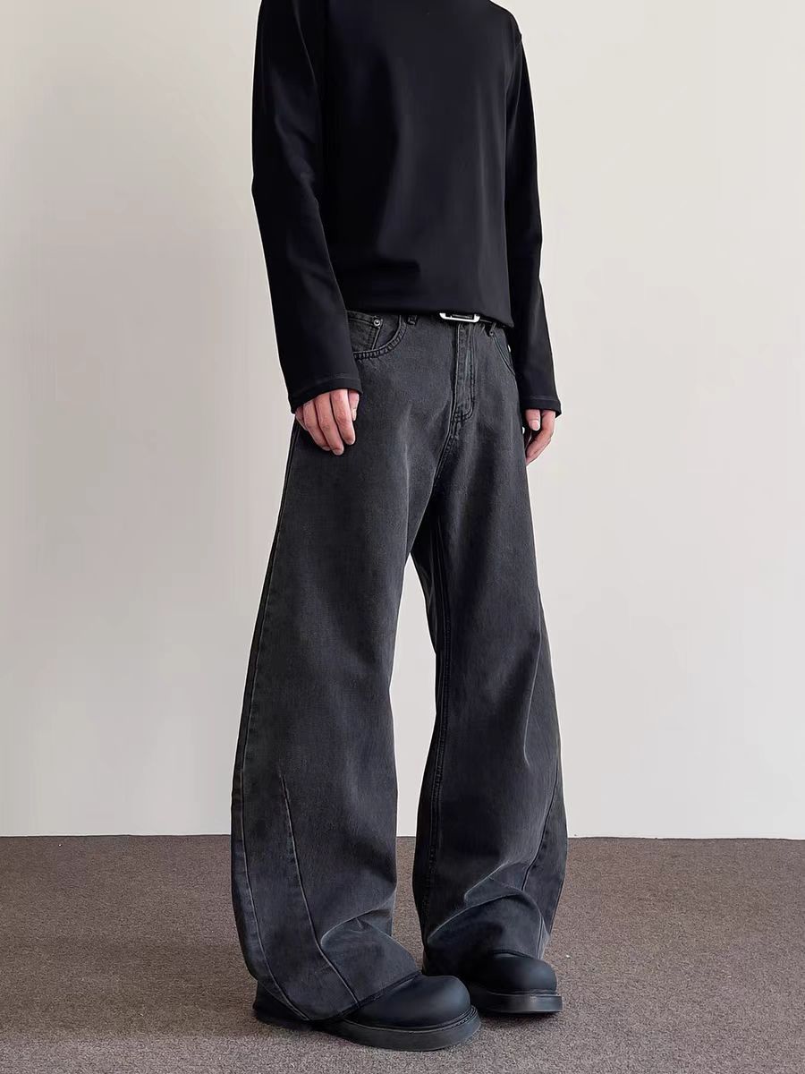 Japanese Brand × Jean High Street Aged Black And Grey Micro Flare Jeans Size US 34 / EU 50 - 2 Thumbnail