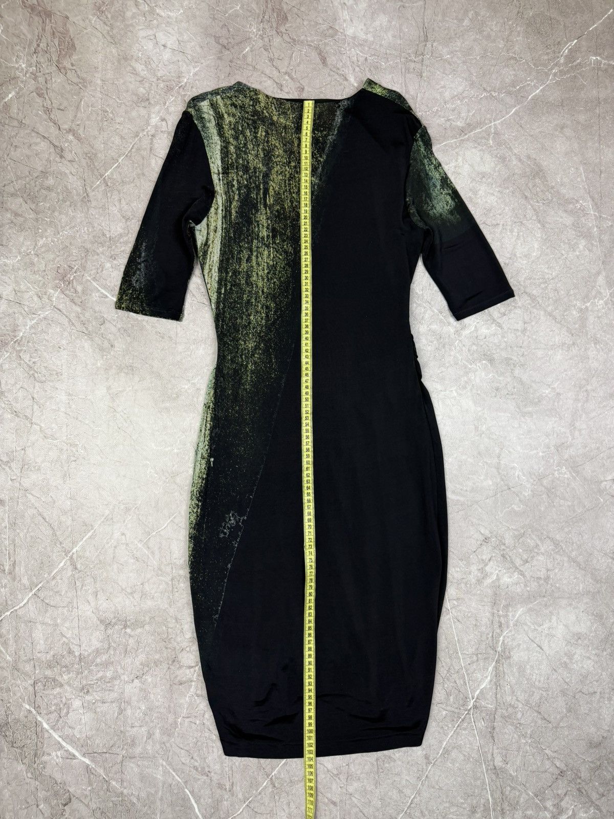 Helmut Lang HELMUT LANG Vintage Abstract Dune Print Ruched Drape Dress Size S / US 4 / IT 40 - 7 Thumbnail