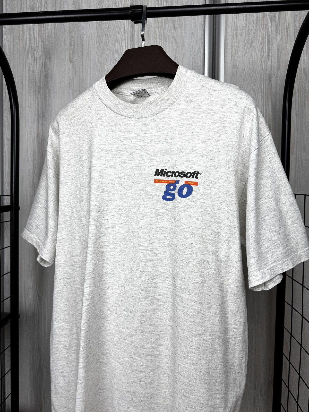 Jerzees Jerzees Vintage 90s Microsoft GO grey rare tee shirt Size US XL / EU 56 / 4 - 5 Thumbnail
