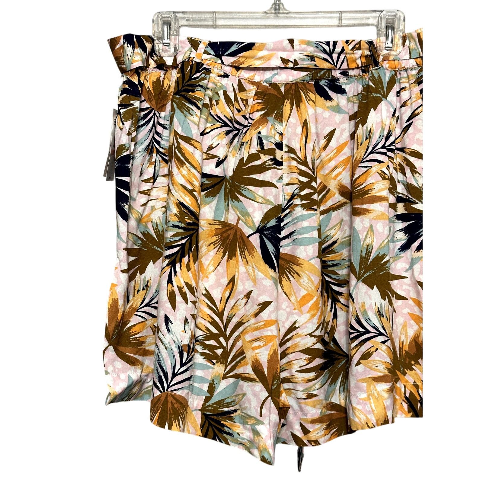Other Jessica Simpson Shorts Floral Tie Waist Pull-On Pink 2X NWT Size 33" - 6 Thumbnail