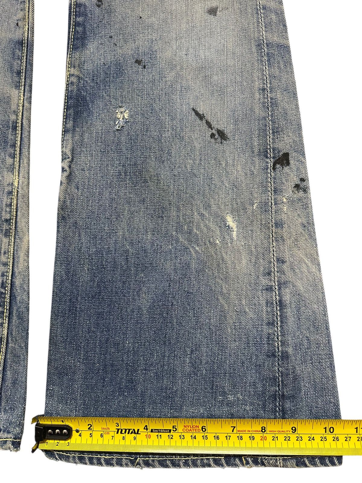 14th Addiction Crazy Vintage 70s Big Stone Mud Wash Painted Distress Flare Size US 27 - 21 Thumbnail