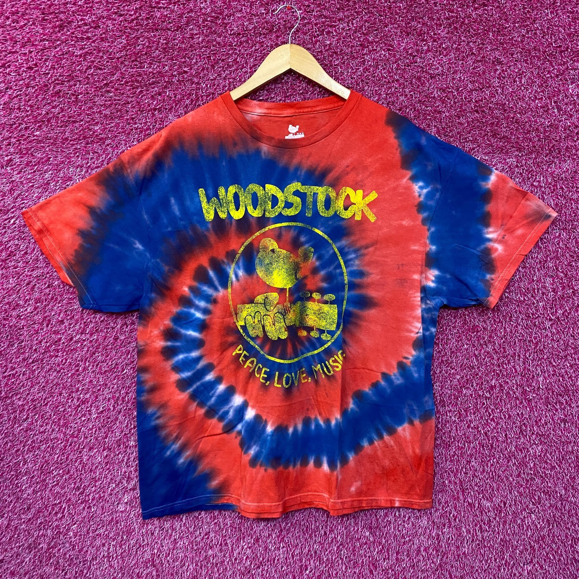 Band Tees Woodstock Peace Festival tie dye Tshirt size Extra Large Size US XL / EU 56 / 4 - 1 Thumbnail