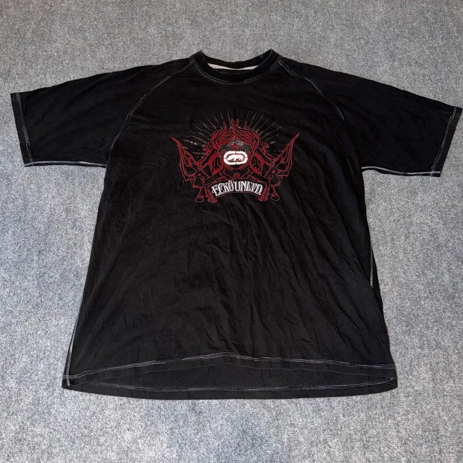 Ecko Unltd. Ecko Unlimited Grunge Shirt Black Mens 2XL Vtg y2k 90s Rare Size US XXL / EU 58 / 5 - 1 Thumbnail
