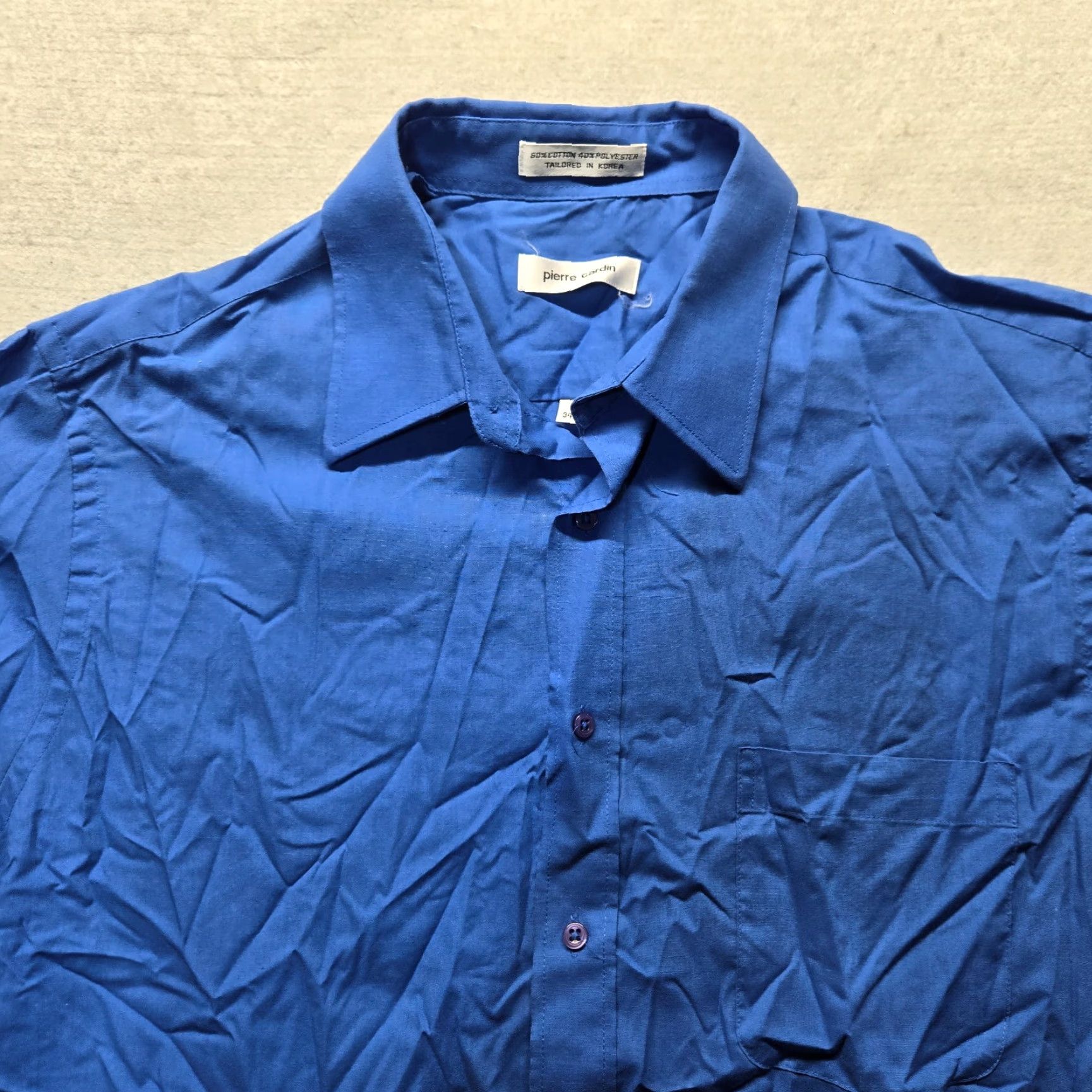 Pierre Cardin Pierre Cardin Solid Blue Long Sleeve Button-Up Shirt Adult Men's Size 16 34/35 (No N/A) Size US L / EU 52-54 / 3 - 2 Thumbnail