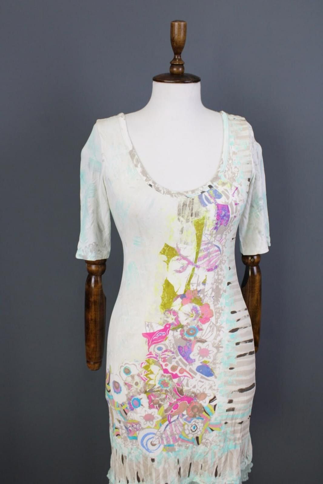 Designer Save The Queen Multicolor Floral Bodycon Dress Size L Size L / US 10 / IT 46 - 8 Thumbnail