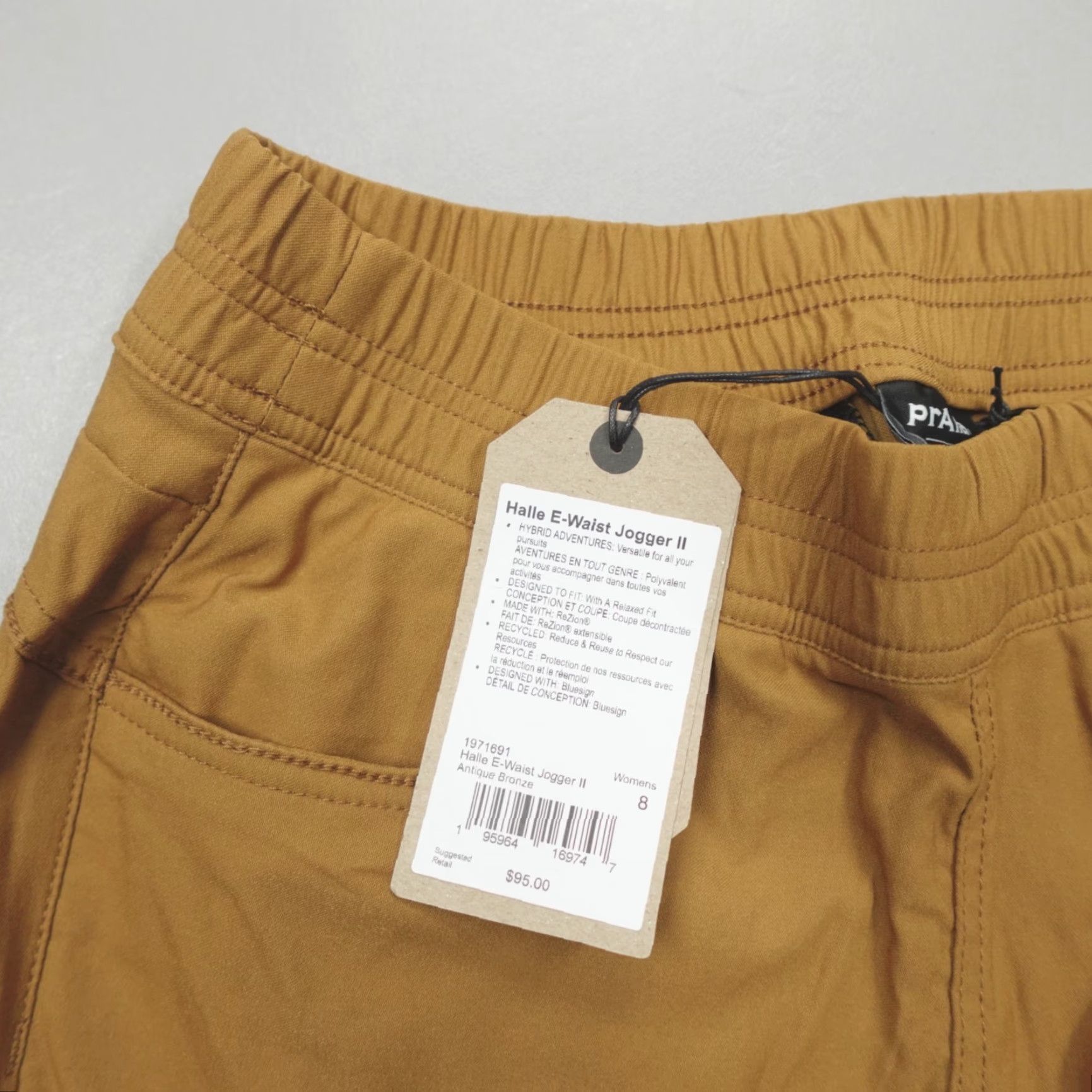 Prana prAna Halle E-Waist Joggers II Womens Size 8 Relaxed Fit Antique Bronze Pants Tapered Inseam 27 in Size 30" / US 8 / IT 44 - 3 Thumbnail