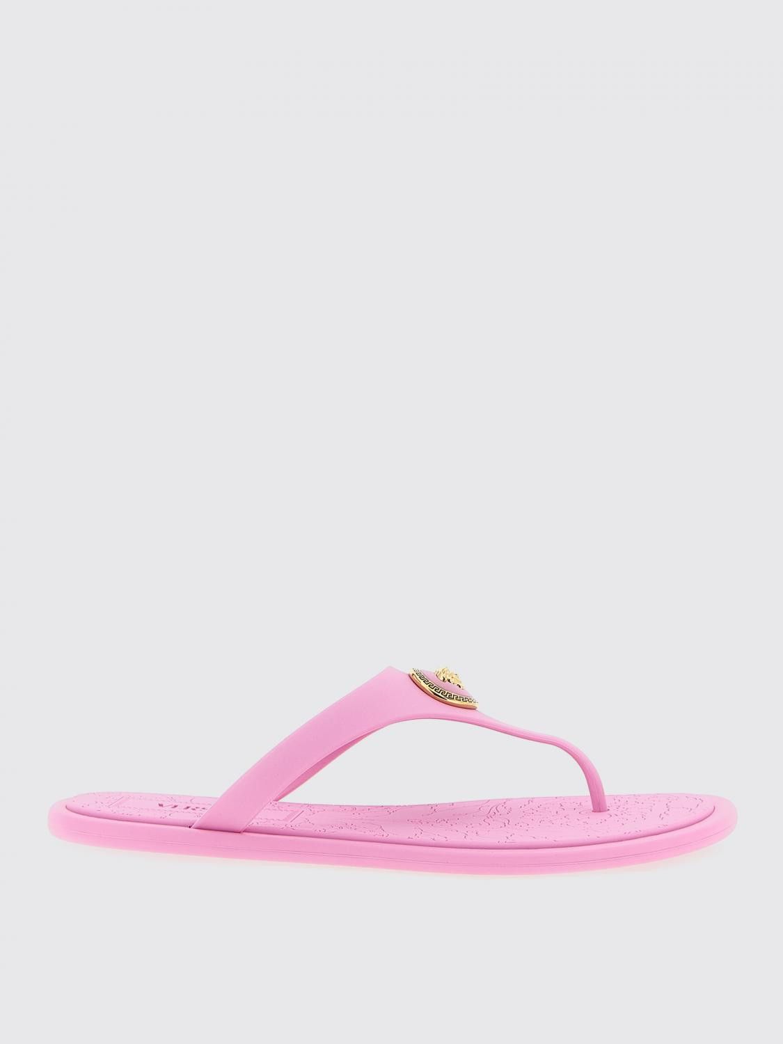 Versace Flat Sandals Woman Pink