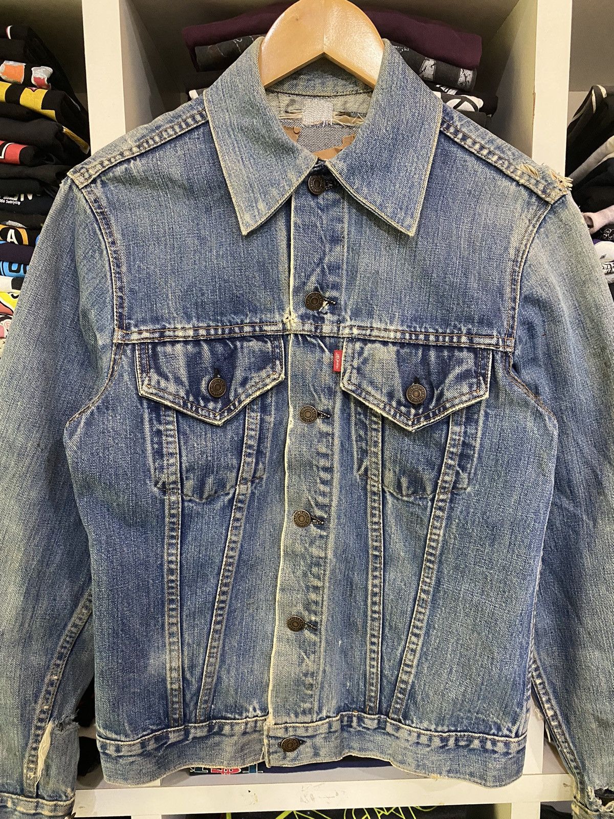 Levi's Vintage 90’s Levis Damaged Jacket Size US XS / EU 42 / 0 - 2 Thumbnail